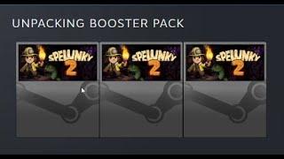 Opening Spelunky 2 Steam Trading Cards