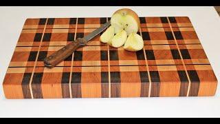 Plaid Patterned End Grain Cutting Board Tutorial