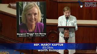 Congresswoman Kaptur Floor Speech Paying Tribute To The Life Of Margaret "Peggy" Ann Murray