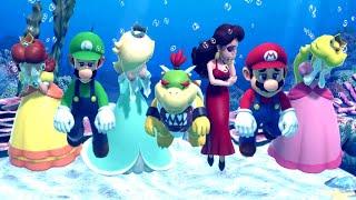 All Underwater Victory & Losing Animations - Super Mario Party Jamboree