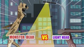 Monster Bear vs Light Head | Monster Animation