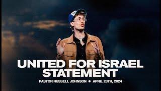 United for Israel Statement | Pastor Russell Johnson | The Pursuit