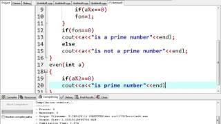 Dev C++ function to check entered no is prime,even or odd;