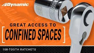 Dynamic Tools 108-Tooth Ratchets with 3.5 Degree Arc Swing