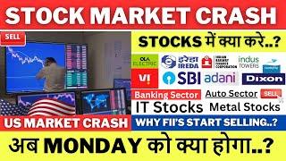 Stock Market Crash |share market क्यों गिर रहा है ?|stock market prediction for Monday |Stocks Crash