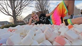 TRAMPOLINE VS MARSHMALLOWS!