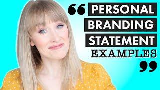 PERSONAL BRANDING STATEMENT EXAMPLES | How to Nail Your Elevator Pitch 