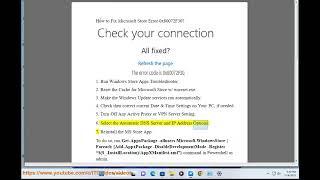 Fix Microsoft Store Check your connection Error code 0x80072F30 on Windows