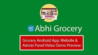 Grocery/Vegetables Android App, Website Admin Panel Demo Video