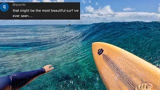 SURFING EMPTY PUMPING MALDIVES | RAW POV SESSION 4K