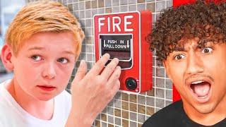 Kid PULLS FIRE ALARM To Skip Test!!