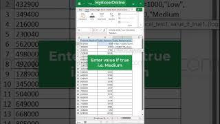 IFS Formula in Excel  #msexcel  #myexcelonline #excel #shorts