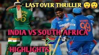 Last Over Thriller  Nail Biting Finish India vs South Africa Highlights