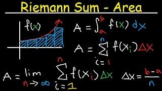 Riemann Sums - Midpoint, Left & Right Endpoints, Area, Definite Integral, Sigma Notation, Calculus