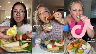 cottage cheese and mustard mukbang | tiktok compilation | asmr #eating #asmr ##tiktok #mukbang