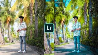 Lightroom blue and lime tone retouching photo editing tutorial in mobile||preset download free||