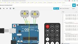 Remote Controlled Car using Arduino in Tinkercad (with code)