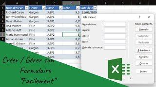 COMMENT CRÉER ET GÉRER FACILEMENT UN FORMULAIRE DE SAISIE PERSONNALISÉ (sans Macro, ni formule)