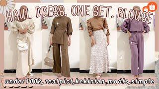 SHOPEE HAUL BLOUSE SETELAN DRESS COCOK BUAT REMAJA HARGA MURAH MERIAH