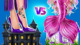 Mermaid vs Vampire ‍️ One Color House Makeover Challenge