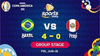 Brazil vs Peru | Full Match (Group Stage) ● Copa America 2021  ●  v  ●   English