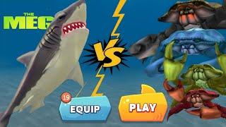 THE MEG VS ALL GIANT CRAB BOSS - Hungry Shark Evolution