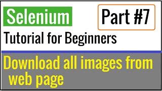 Downloading all images from web page with Selenium script | Selenium Tutorial Part #7