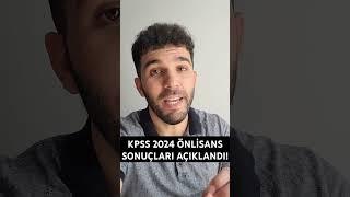 KPSS 2024 ÖNLİSANS SONUÇLARI AÇIKLANDI!