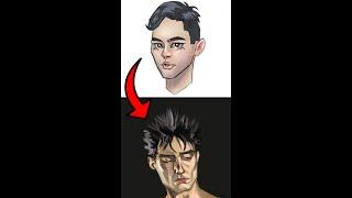 3 Levels of Drawing the Face | beginner, intermediate, advanced #shorts