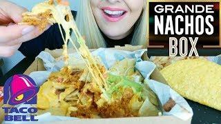 TACO BELL GRANDE NACHOS BOX + CRUNCHY TACO + CINNAMON TWISTS (ASMR EXTREME CRUNCH) *No Talking