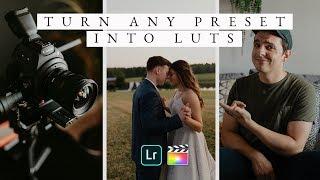 How to CONVERT LIGHTROOM PRESETS into LUTS!!! Using Lightroom presets in Final Cut Pro X