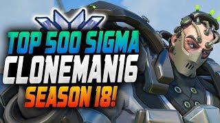 DPS SIGMA - CLONEMAN16! ROLE LOCK! [ OVERWATCH SEASON 18 TOP 500 ]