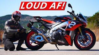 OUR 2021 APRILIA TUONO V4 SOUNDS **AMAZING** NOW! (Exhaust Install)