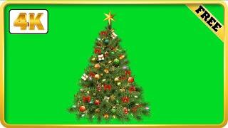 Christmas Tree Green Screen Video loops