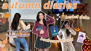 herbstlich dekorieren,  buchempfehlung, moving update *boden aussuchen*, leseupdate  autumn diaries