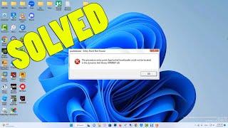 FIX: The Procedure Entry Point Not Found Dynamic Link Library In Windows 11