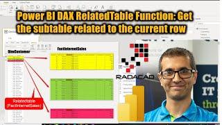 Power BI DAX RelatedTable Function   Get the subtable related to the current row