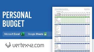 How to use the Personal Budget Spreadsheet