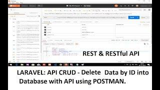 Laravel API-CRUD (Rest & RestFull) : Delete  Data by ID  from  Database with API using POSTMAN