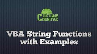 VBA String Functions with Examples l VBA l Excel Programming l Excel Macros