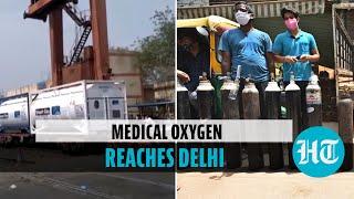 Watch: ‘Oxygen Express’ arrives in Delhi with 120MT liquid medical oxygen