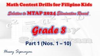 Solution to 2024 MTAP Elimination Round Grade 8 | MTAP Review | Part 1