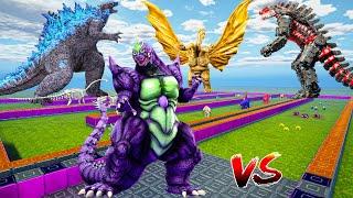 Super Godzilla Deathrun VS Kong x Mecha Godzilla x King Ghidorah In ALL Boss Ark Dinosaurs