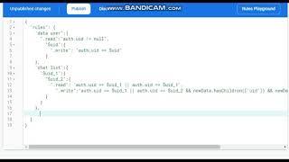 Set Firebase Realtime database rules for Inschat app | Firebase Realtime database rules