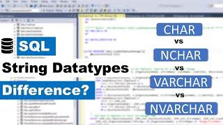 SQL DATA TYPES: UNDERSTANDING THE DIFFERENCES BETWEEN CHAR, NCHAR, VARCHAR, AND NVARCHAR #sql