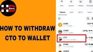 How To Withdraw CTO Airdrop To Wallet Metamask or OEX Wallet (Satoshi)