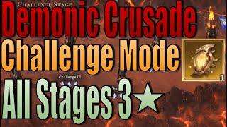 Demonic Crusade All Challenge Stages 3 Star I SPA/FR/CN/RUS Subtitles I Watcher of Realms