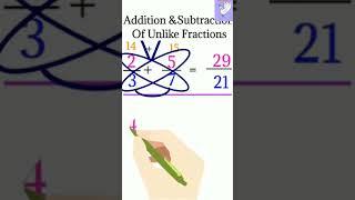 Trick of Addition and Subtraction of Fractions | butterfly method | #subtractionoffraction | #shorts