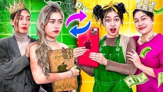 Rich Mom Vs Poor Mom Swap Daughter! Rich Girl Became Broke Girl!