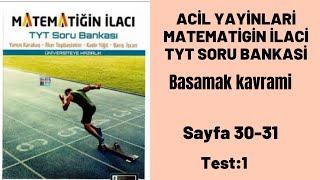 ACİL YAYİNLARİ MATEMATİGİN İLACİ TYT SORU BANKASİ Basamak kavrami test 1